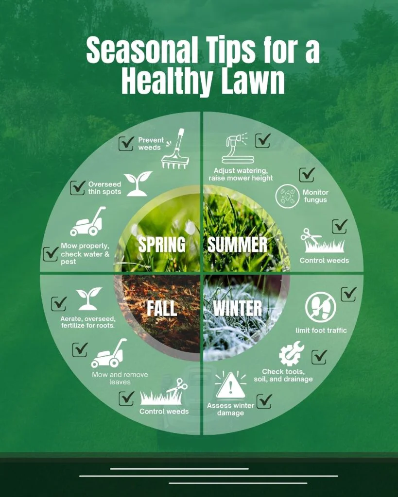 Seasonal Lawn Care Service Checklist What to Do Each Month for a Healthy Lawn
