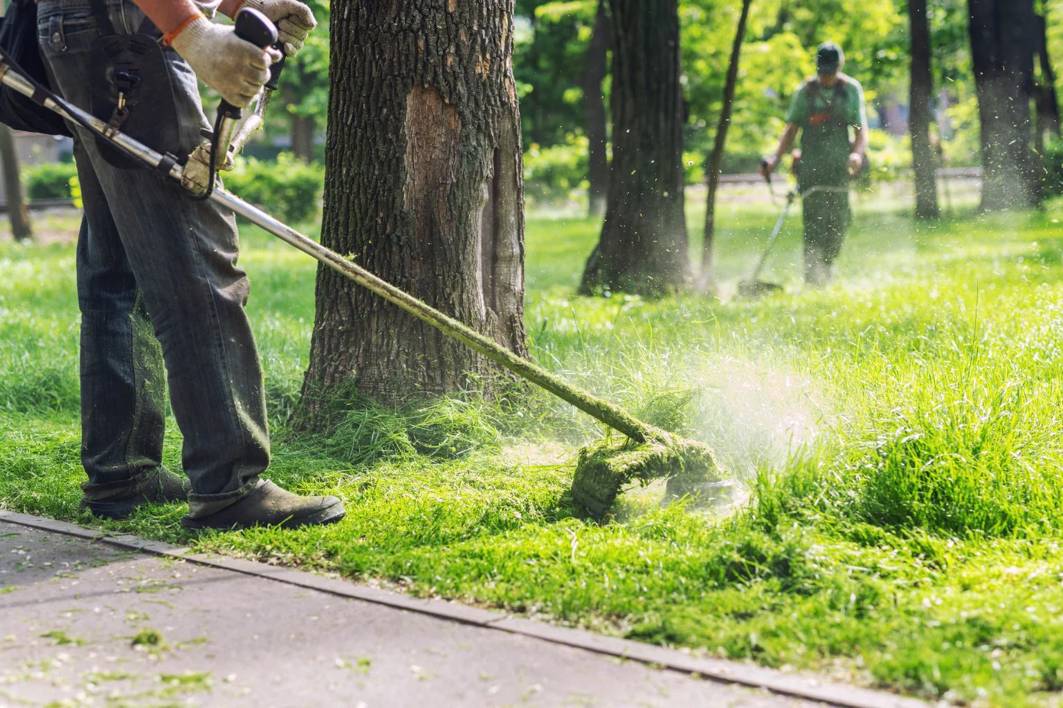 Lawn care completed by landscaping Annandale VA experts